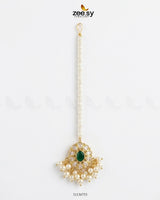 Bella Glow Faux Pearl Bindiya Golden Green BINDIYA - Zeesy Jewellery Pakistan | Premium Artificial & Imitation Jewellery