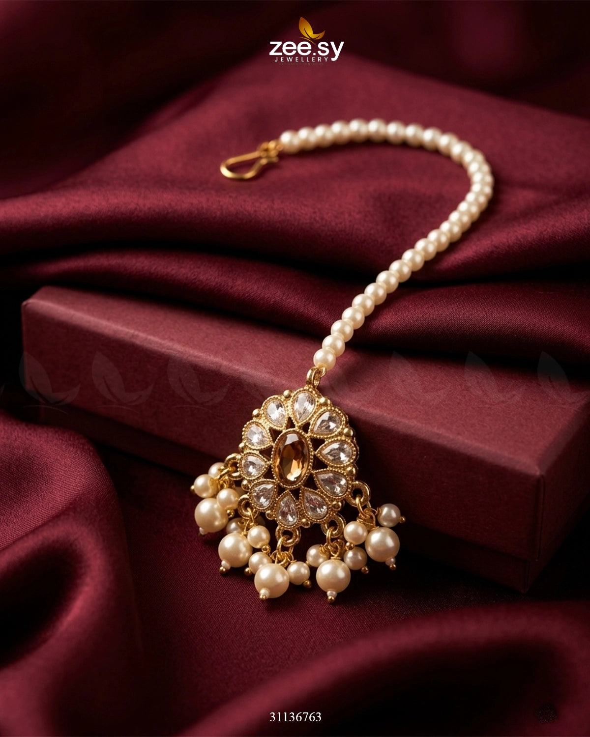 Bella Glow Faux Pearl Bindiya BINDIYA - Zeesy Jewellery Pakistan | Premium Artificial & Imitation Jewellery