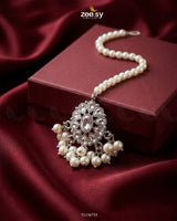 Bella Glow Faux Pearl Bindiya Silver White BINDIYA - Zeesy Jewellery Pakistan | Premium Artificial & Imitation Jewellery