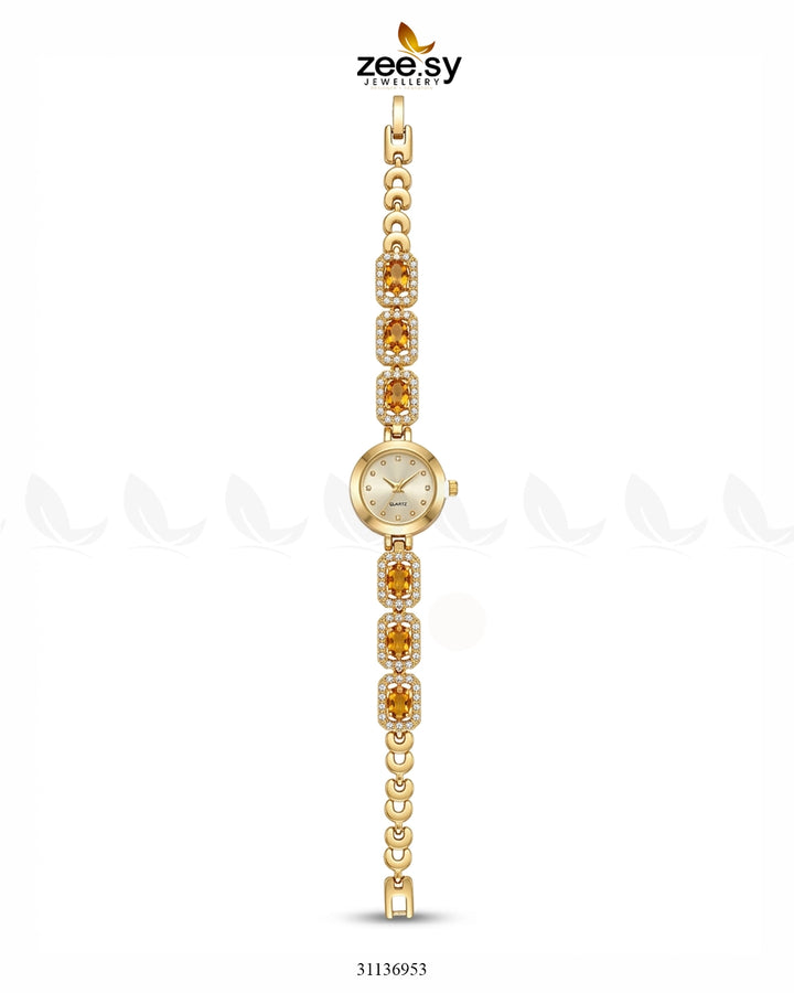 Bella Midnight Stardust Bracelet Watch Golden Champagne ACCESSORIES - Zeesy Jewellery Pakistan | Premium Artificial & Imitation Jewellery