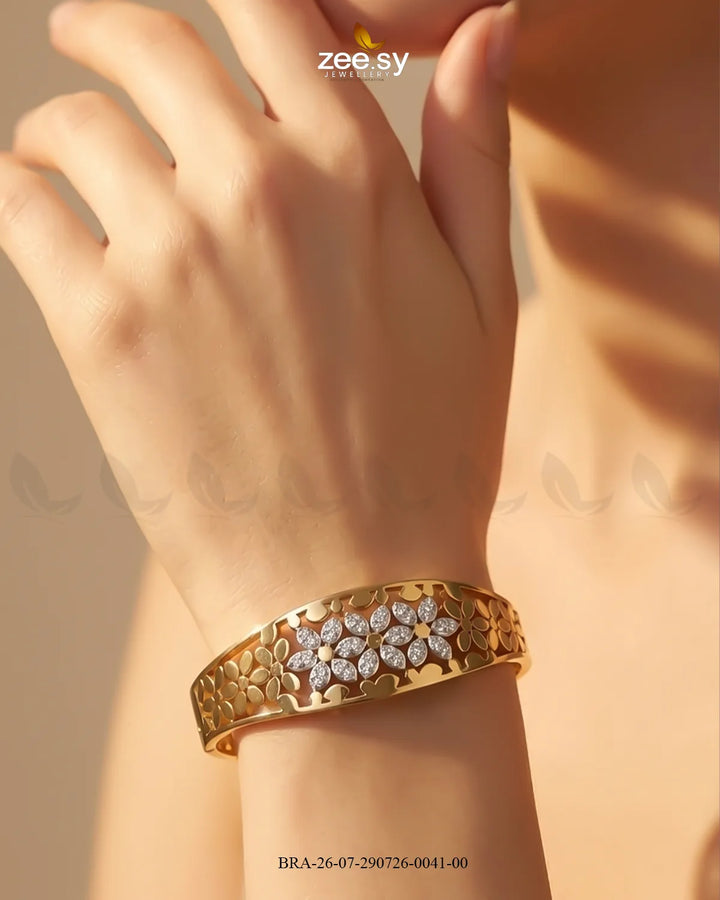 Bella Petal Cluster Statement Bracelet Bracelet - Zeesy Jewellery Pakistan | Premium Artificial & Imitation Jewellery