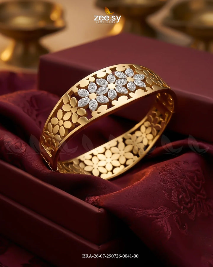 Bella Petal Cluster Statement Bracelet Bracelet - Zeesy Jewellery Pakistan | Premium Artificial & Imitation Jewellery