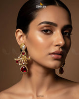 Bella Ruby Statement Drop Earrings - Zeesy Jewellery