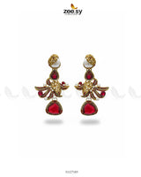 Bella Ruby Statement Drop Earrings - Zeesy Jewellery