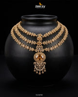 Bella Triple Layer Necklace Set Necklace Sets - Zeesy Jewellery Pakistan | Premium Artificial & Imitation Jewellery