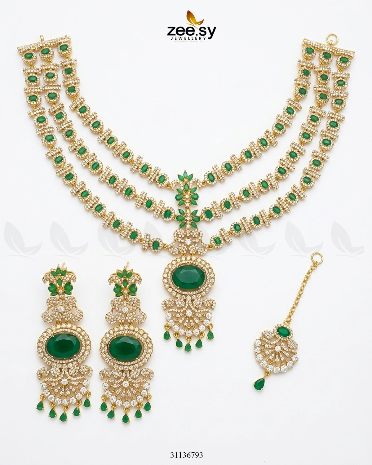 Bella Triple Layer Necklace Set Necklace Sets - Zeesy Jewellery Pakistan | Premium Artificial & Imitation Jewellery