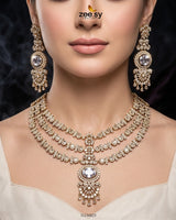 Bella Triple Layer Necklace Set Necklace Sets - Zeesy Jewellery Pakistan | Premium Artificial & Imitation Jewellery