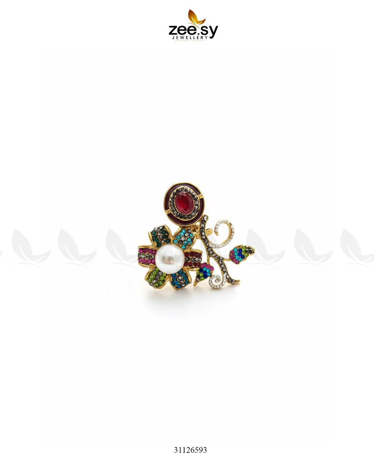 Bella Baroque Cluster Pave Ring