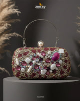 Berry Toned Crystal Fiesta Bag - Zeesy Jewellery