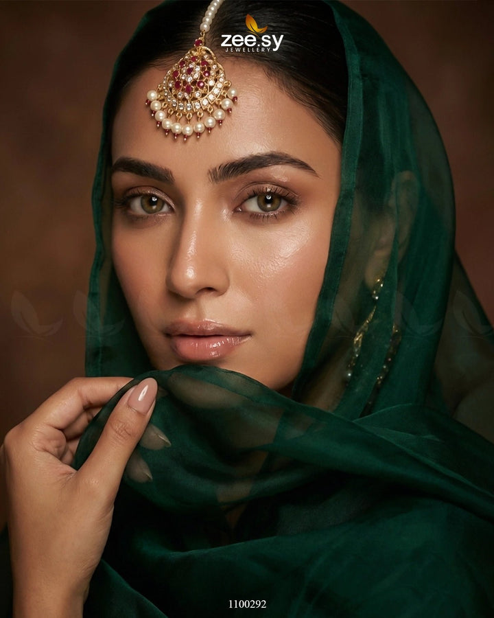 Shaahi Gulnaar Pearl drop Bindiya bindiya - Zeesy Jewellery Pakistan | Premium Artificial & Imitation Jewellery