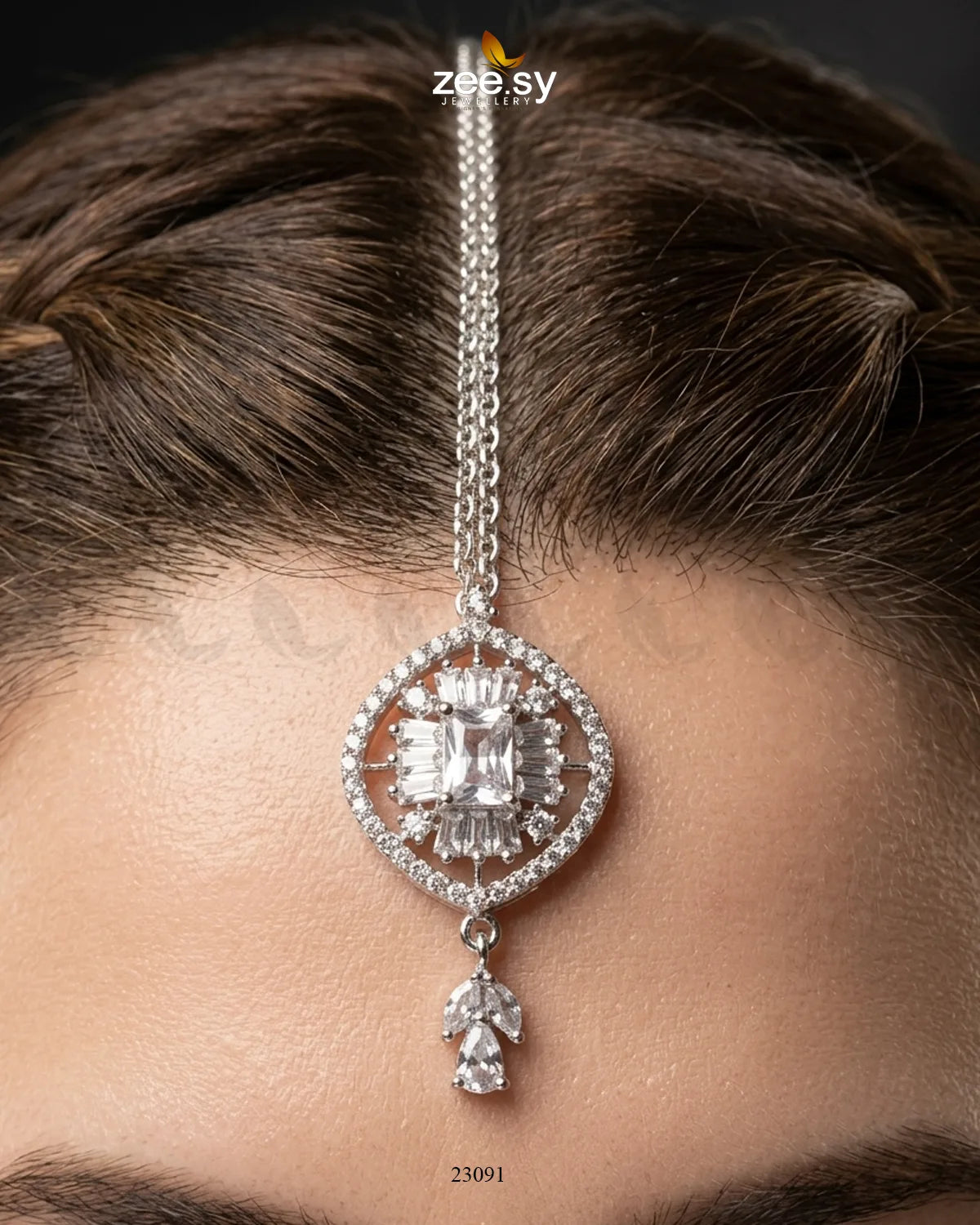 Zirvela Center Bold Stone Bindiya bindiya - Zeesy Jewellery Pakistan | Premium Artificial & Imitation Jewellery