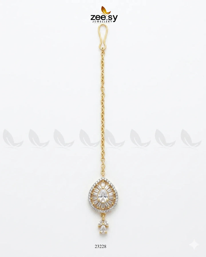 Pear Sunburst American Diamond Bindiya bindiya - Zeesy Jewellery Pakistan | Premium Artificial & Imitation Jewellery