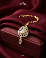 Pear Sunburst American Diamond Bindiya Golden White bindiya - Zeesy Jewellery Pakistan | Premium Artificial & Imitation Jewellery