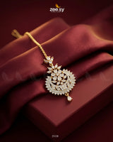 Chandni Flower Zirconia Bindiya Golden White bindiya - Zeesy Jewellery Pakistan | Premium Artificial & Imitation Jewellery