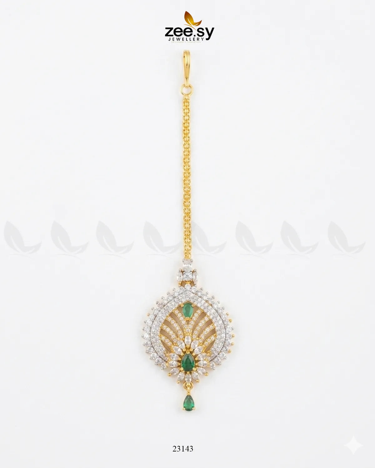 Peacock Arch American Daimond Bindiya bindiya - Zeesy Jewellery Pakistan | Premium Artificial & Imitation Jewellery