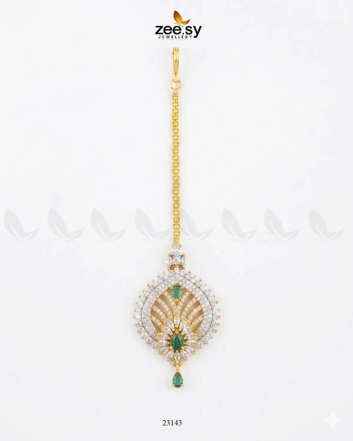 Peacock Arch American Daimond Bindiya bindiya - Zeesy Jewellery Pakistan | Premium Artificial & Imitation Jewellery