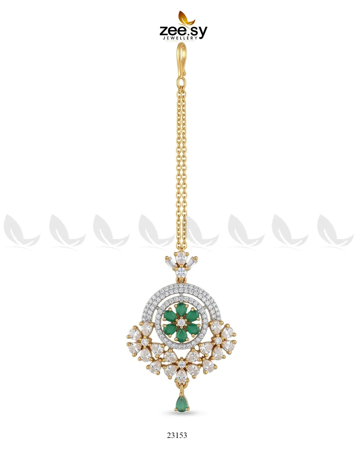 Round Flowery American Diamond Bindiya bindiya - Zeesy Jewellery Pakistan | Premium Artificial & Imitation Jewellery