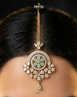 Round Flowery American Diamond Bindiya bindiya - Zeesy Jewellery Pakistan | Premium Artificial & Imitation Jewellery