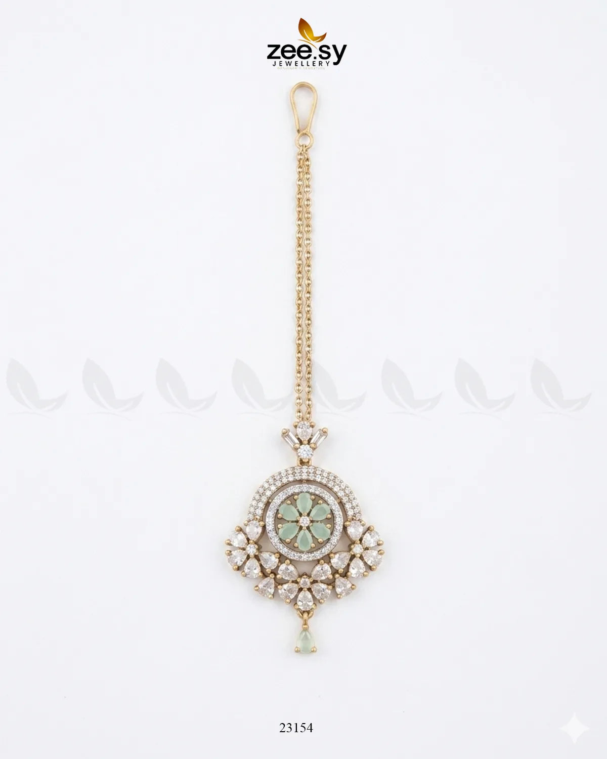 Round Flowery American Diamond Bindiya bindiya - Zeesy Jewellery Pakistan | Premium Artificial & Imitation Jewellery