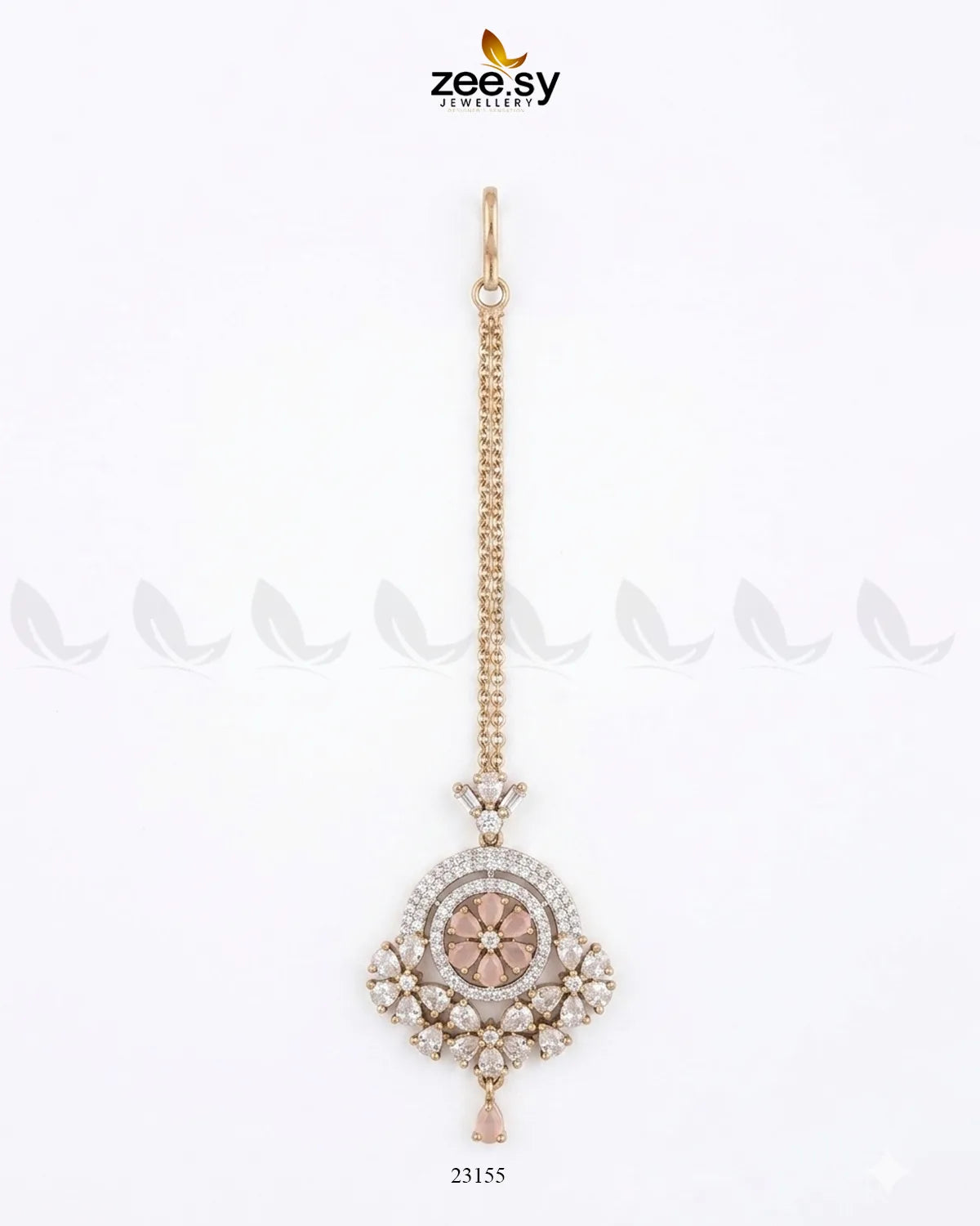 Round Flowery American Diamond Bindiya bindiya - Zeesy Jewellery Pakistan | Premium Artificial & Imitation Jewellery
