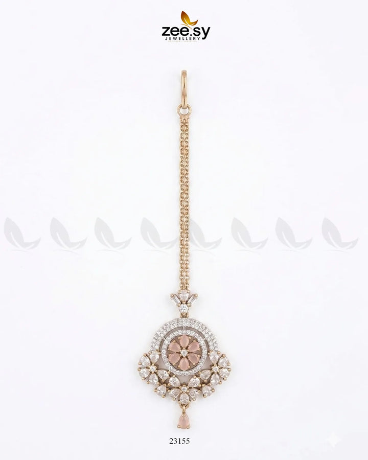 Round Flowery American Diamond Bindiya bindiya - Zeesy Jewellery Pakistan | Premium Artificial & Imitation Jewellery