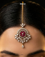 Round Flowery American Diamond Bindiya bindiya - Zeesy Jewellery Pakistan | Premium Artificial & Imitation Jewellery