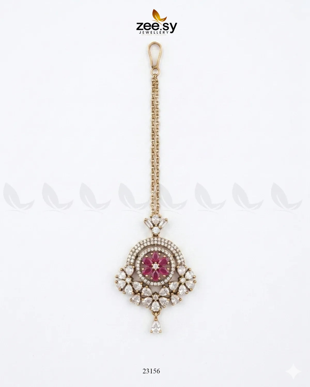 Round Flowery American Diamond Bindiya bindiya - Zeesy Jewellery Pakistan | Premium Artificial & Imitation Jewellery
