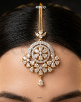 Round Flowery American Diamond Bindiya bindiya - Zeesy Jewellery Pakistan | Premium Artificial & Imitation Jewellery