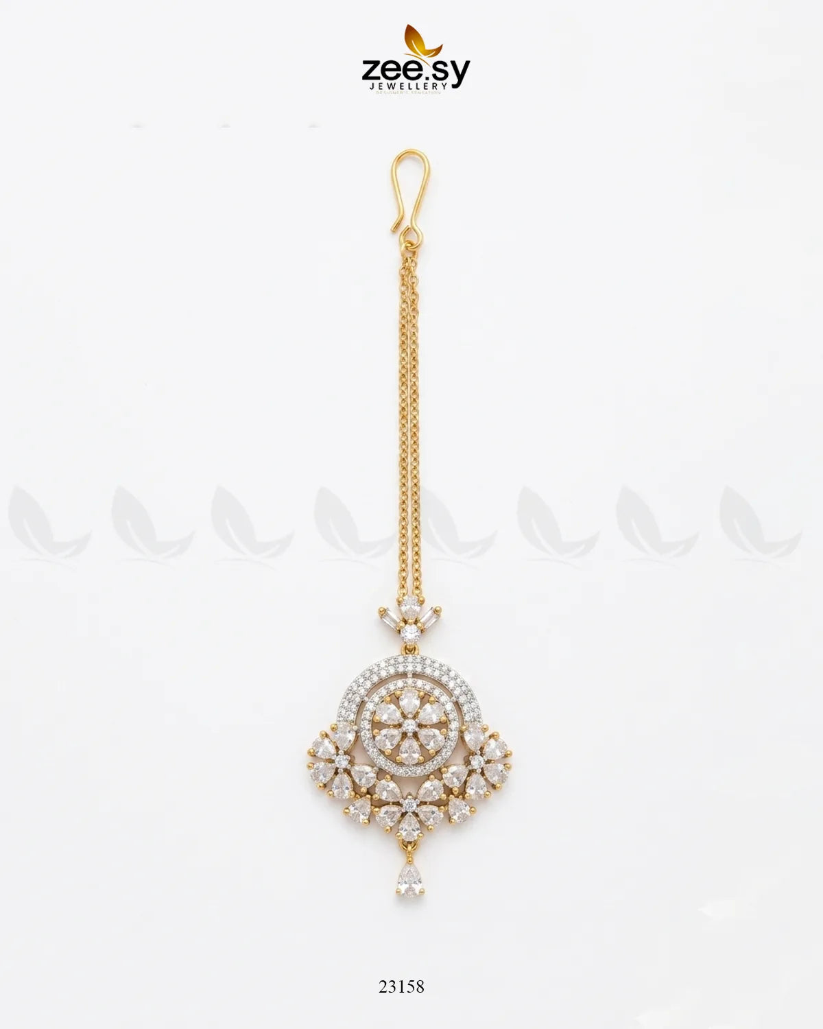 Round Flowery American Diamond Bindiya bindiya - Zeesy Jewellery Pakistan | Premium Artificial & Imitation Jewellery