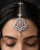 Round Flowery American Diamond Bindiya bindiya - Zeesy Jewellery Pakistan | Premium Artificial & Imitation Jewellery