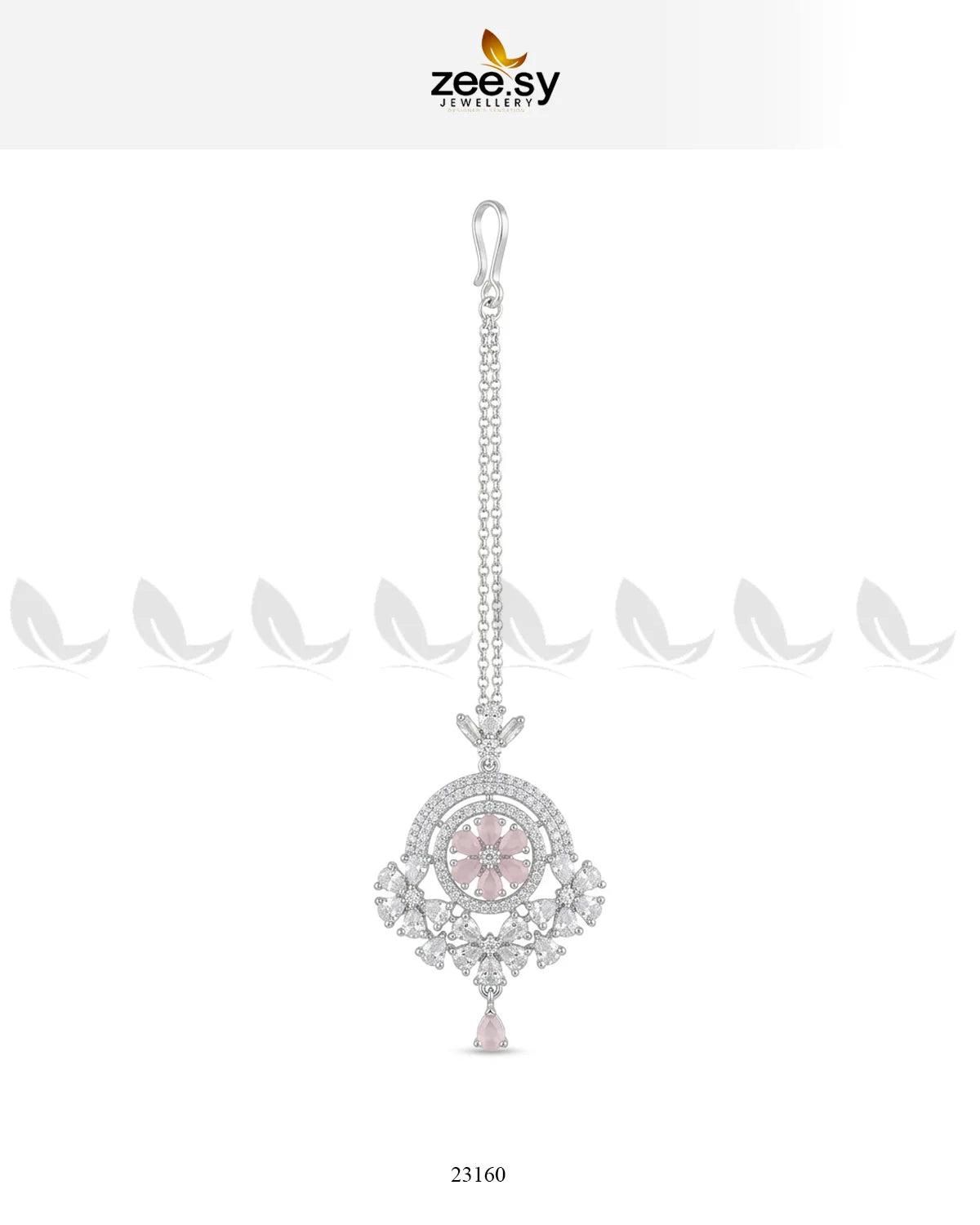 Round Flowery American Diamond Bindiya bindiya - Zeesy Jewellery Pakistan | Premium Artificial & Imitation Jewellery