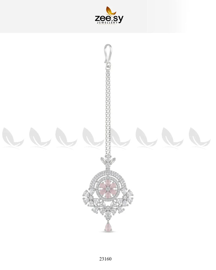 Round Flowery American Diamond Bindiya bindiya - Zeesy Jewellery Pakistan | Premium Artificial & Imitation Jewellery