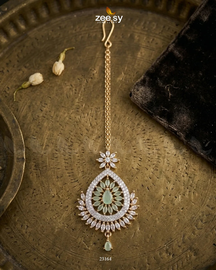 Leaf Pave Ziconia Bindiya bindiya - Zeesy Jewellery Pakistan | Premium Artificial & Imitation Jewellery