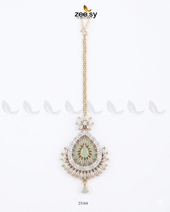 Leaf Pave Ziconia Bindiya bindiya - Zeesy Jewellery Pakistan | Premium Artificial & Imitation Jewellery