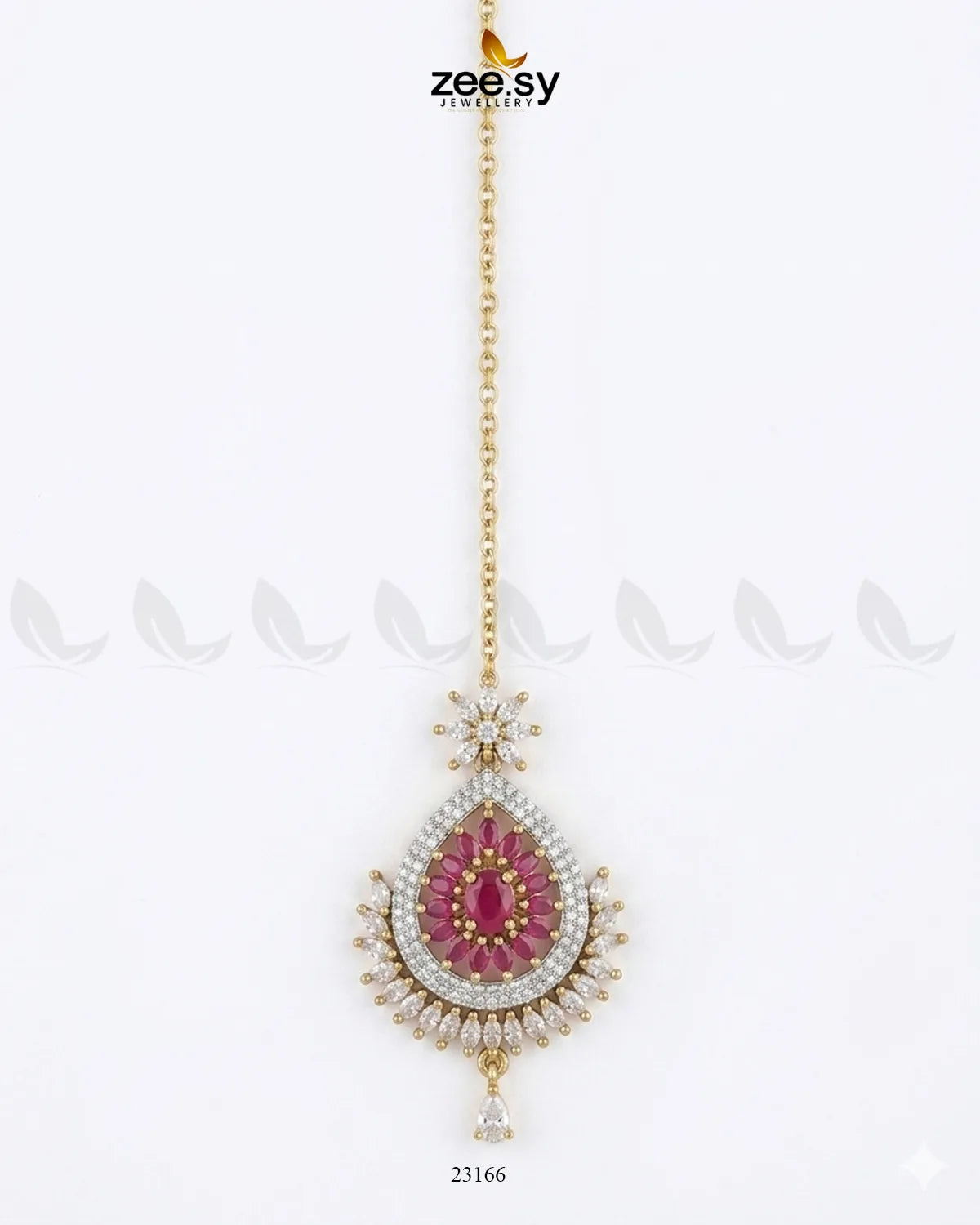 Leaf Pave Ziconia Bindiya bindiya - Zeesy Jewellery Pakistan | Premium Artificial & Imitation Jewellery