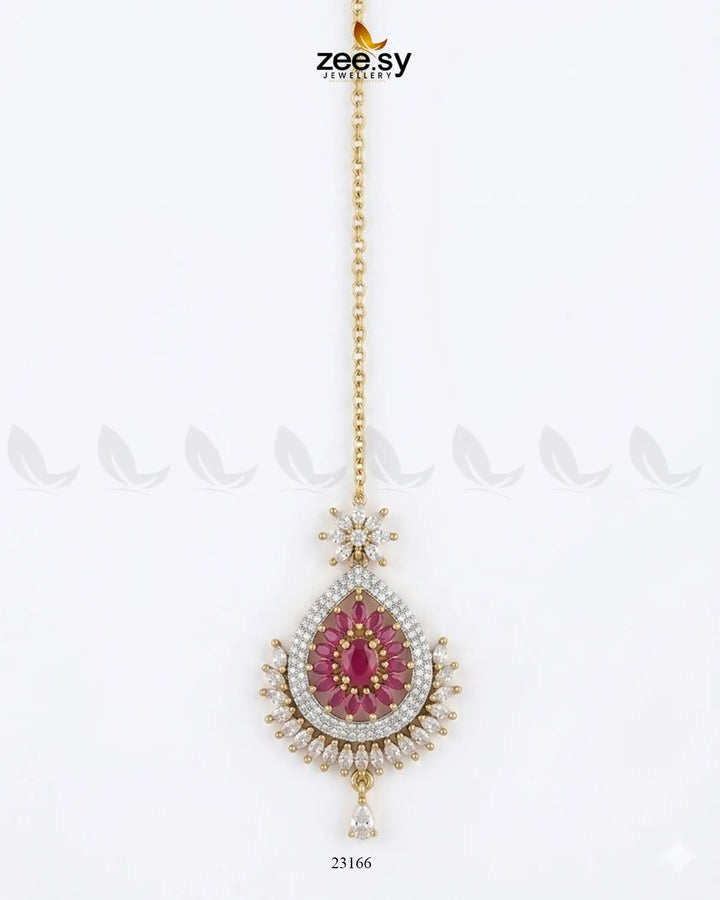 Leaf Pave Ziconia Bindiya bindiya - Zeesy Jewellery Pakistan | Premium Artificial & Imitation Jewellery