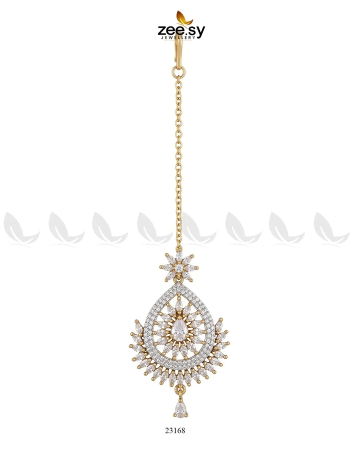 Leaf Pave Ziconia Bindiya bindiya - Zeesy Jewellery Pakistan | Premium Artificial & Imitation Jewellery