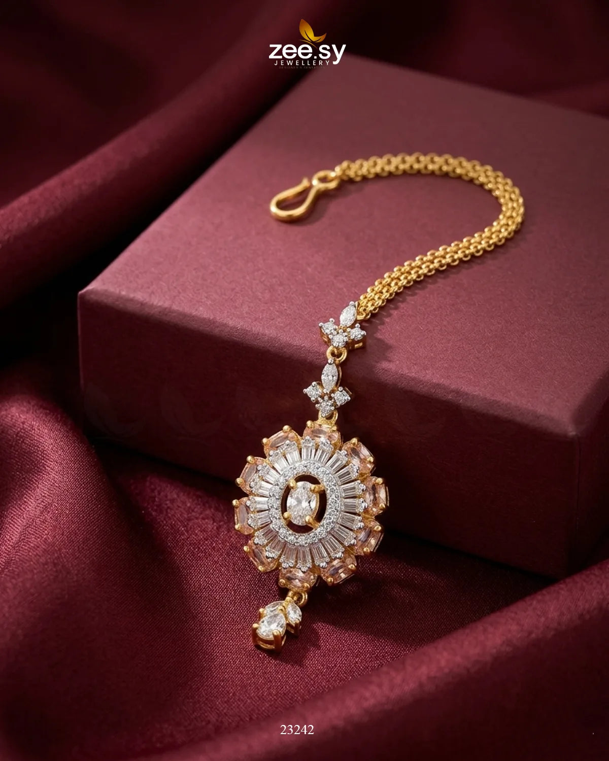Azure Sunburst Zirconia Bindiya