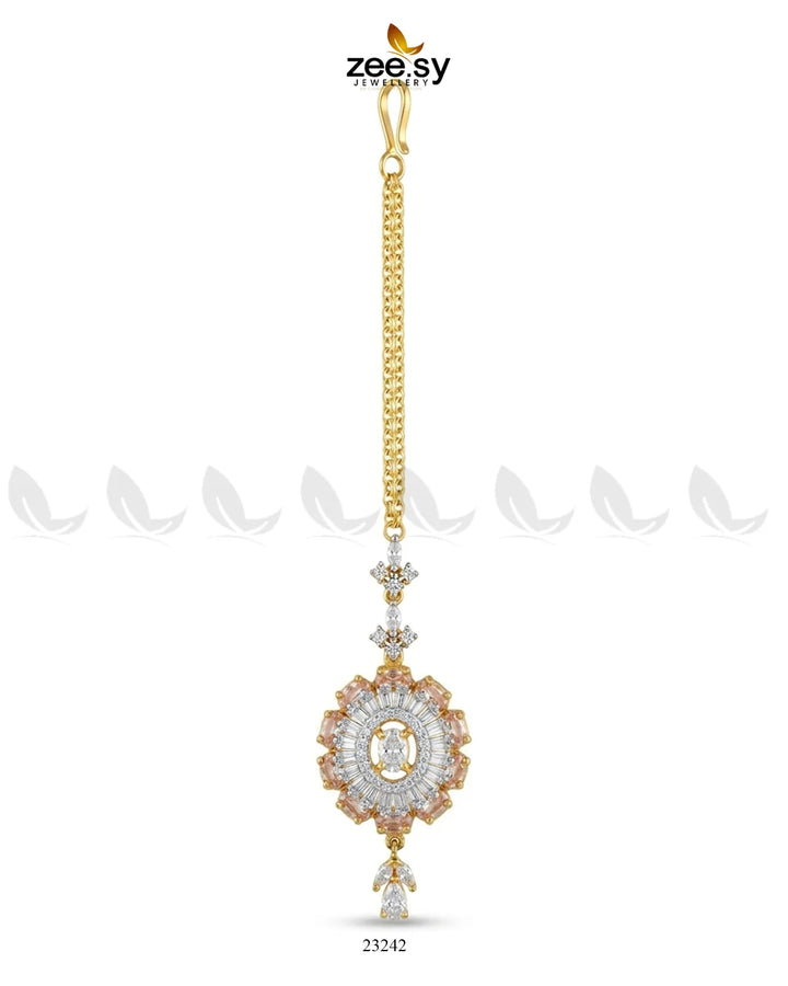 Azure Sunburst Zirconia Bindiya bindiya - Zeesy Jewellery Pakistan | Premium Artificial & Imitation Jewellery