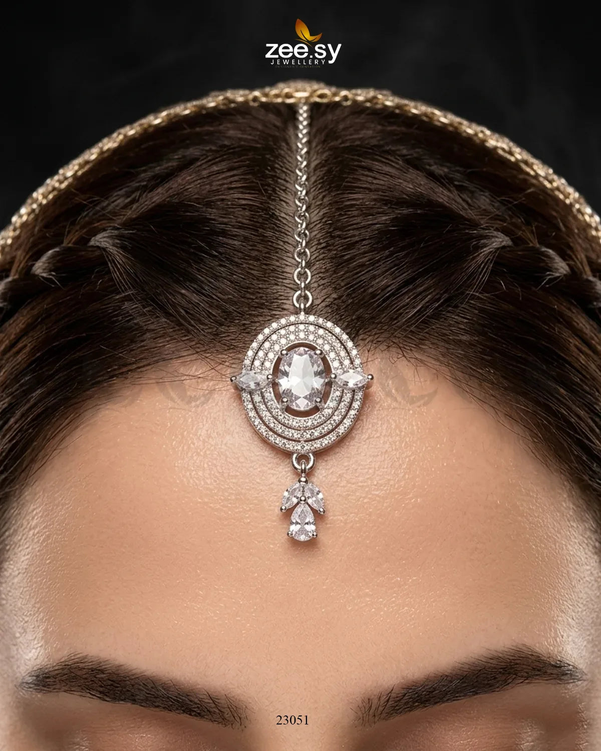 Regal Zircon Minimal Bindiya bindiya - Zeesy Jewellery Pakistan | Premium Artificial & Imitation Jewellery