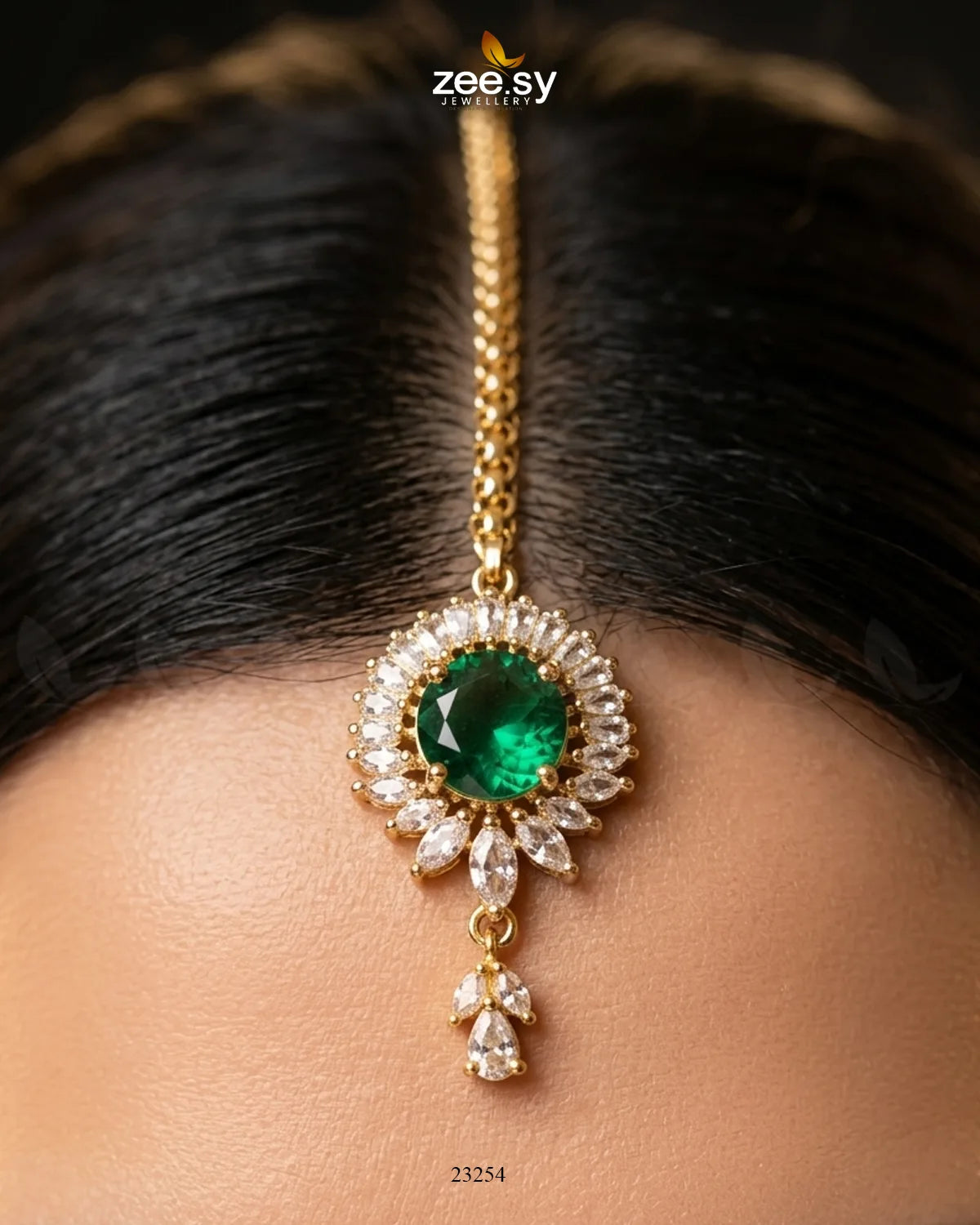 Velanza Teardrop Zircon Bindiya bindiya - Zeesy Jewellery Pakistan | Premium Artificial & Imitation Jewellery