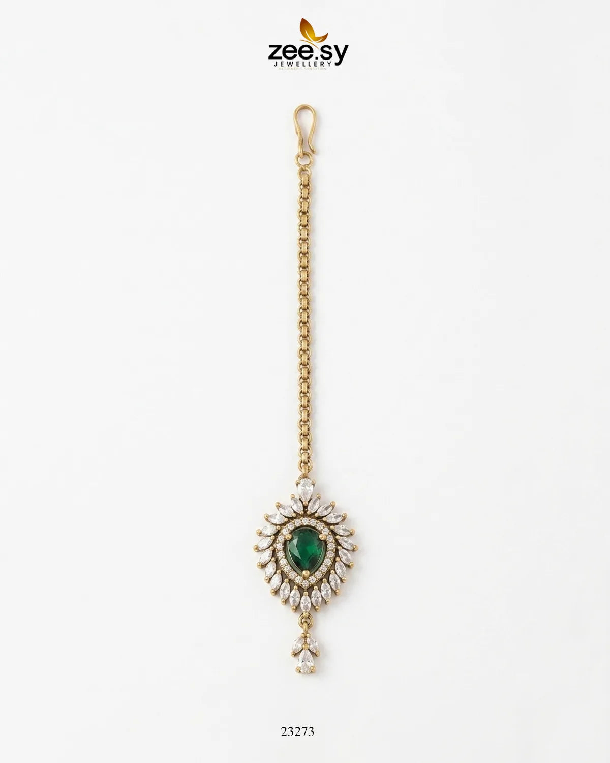 Clover Shield Leaf Crystal Bindiya bindiya - Zeesy Jewellery Pakistan | Premium Artificial & Imitation Jewellery