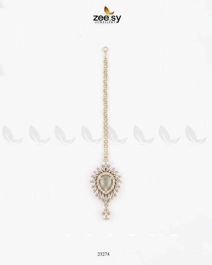 Clover Shield Leaf Crystal Bindiya bindiya - Zeesy Jewellery Pakistan | Premium Artificial & Imitation Jewellery