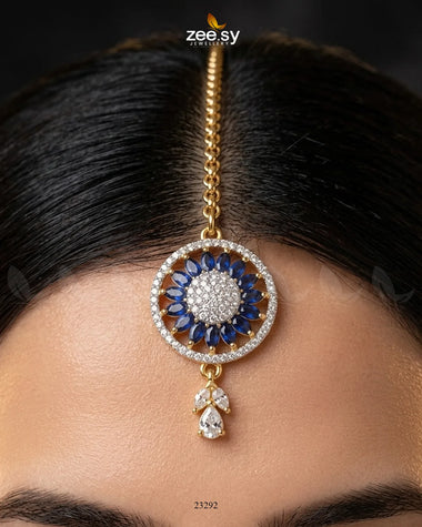 Indigo Wheel Crystal Bindiya bindiya - Zeesy Jewellery Pakistan | Premium Artificial & Imitation Jewellery