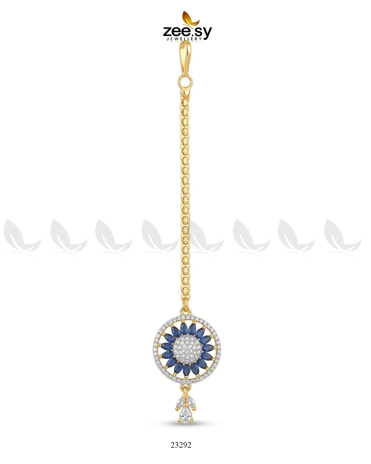 Indigo Wheel Crystal Bindiya bindiya - Zeesy Jewellery Pakistan | Premium Artificial & Imitation Jewellery