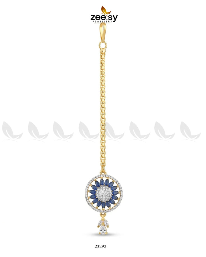Indigo Wheel Crystal Bindiya bindiya - Zeesy Jewellery Pakistan | Premium Artificial & Imitation Jewellery