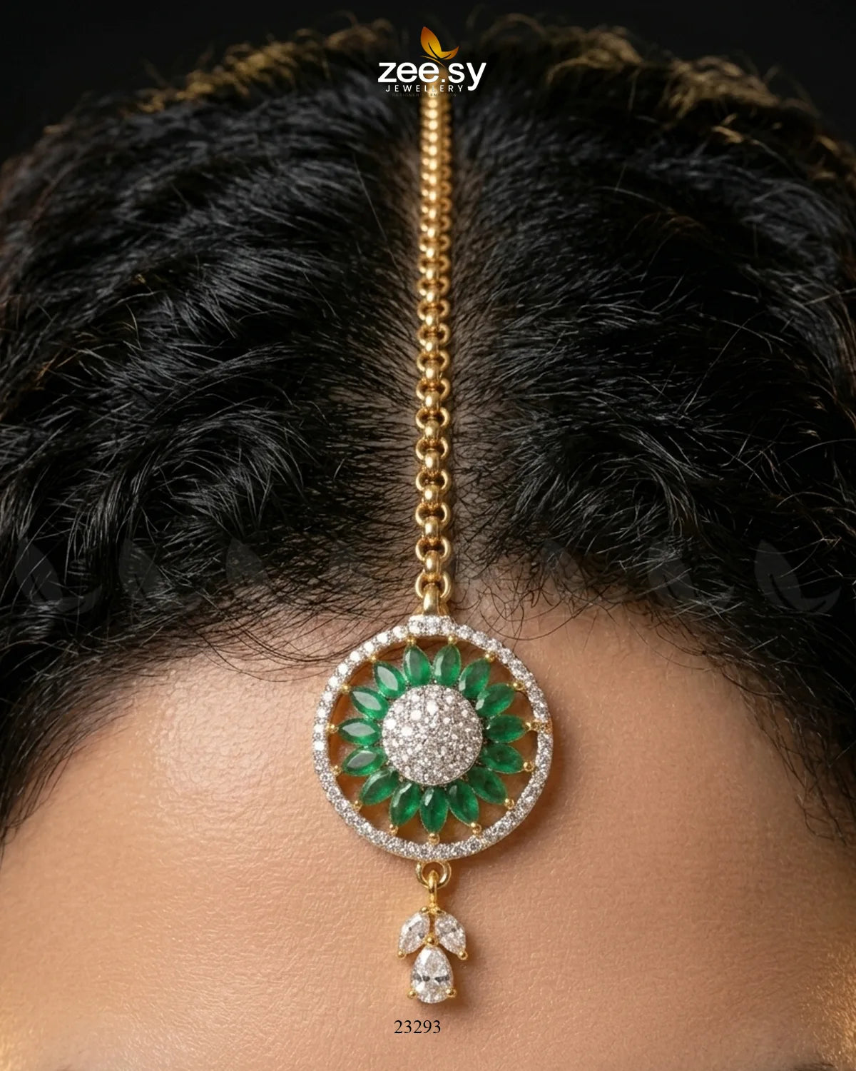 Indigo Wheel Crystal Bindiya bindiya - Zeesy Jewellery Pakistan | Premium Artificial & Imitation Jewellery
