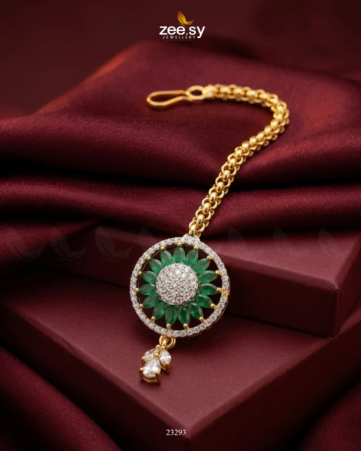 Indigo Wheel Crystal Bindiya bindiya - Zeesy Jewellery Pakistan | Premium Artificial & Imitation Jewellery