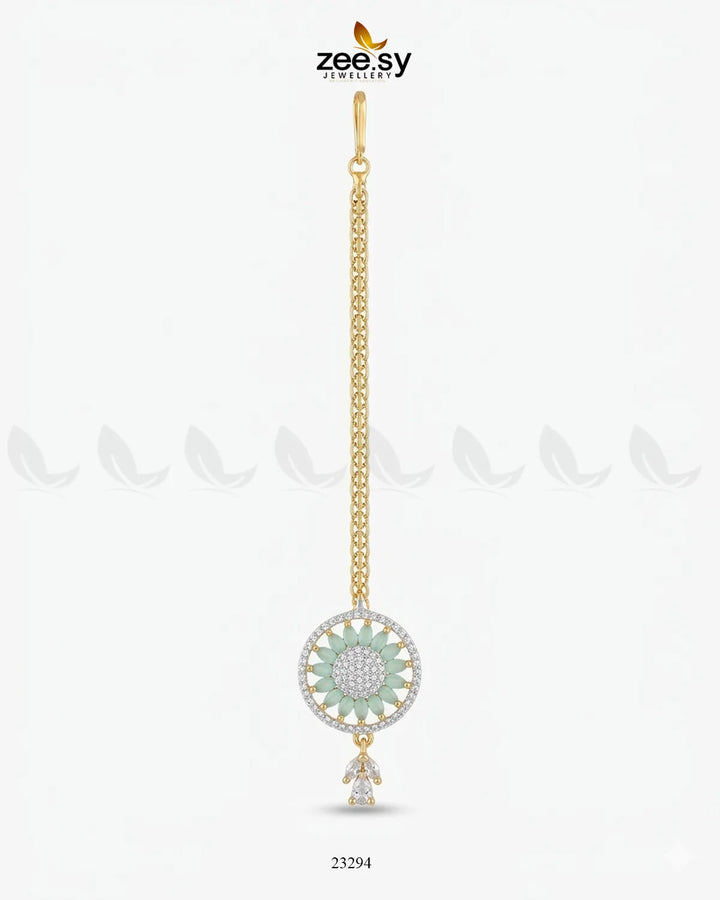 Indigo Wheel Crystal Bindiya bindiya - Zeesy Jewellery Pakistan | Premium Artificial & Imitation Jewellery