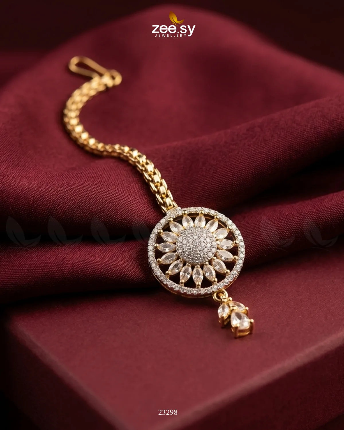 Indigo Wheel Crystal Bindiya bindiya - Zeesy Jewellery Pakistan | Premium Artificial & Imitation Jewellery